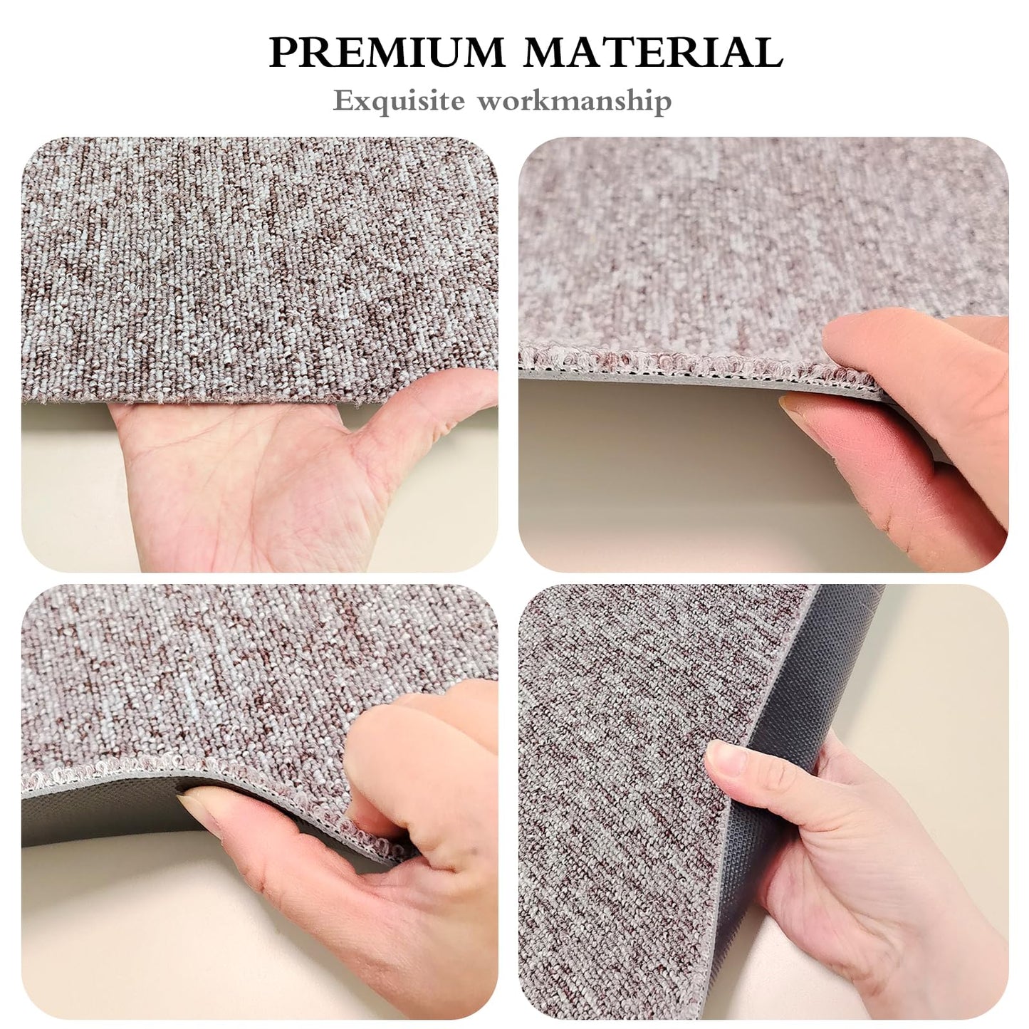 16-Pack 20"x20" Carpet Tiles, Non-Adhesive Soft Padded Floor Squares with Seamless Look for Home, Office, Indoor & Outdoor Use (43 Sq Ft) (J7)