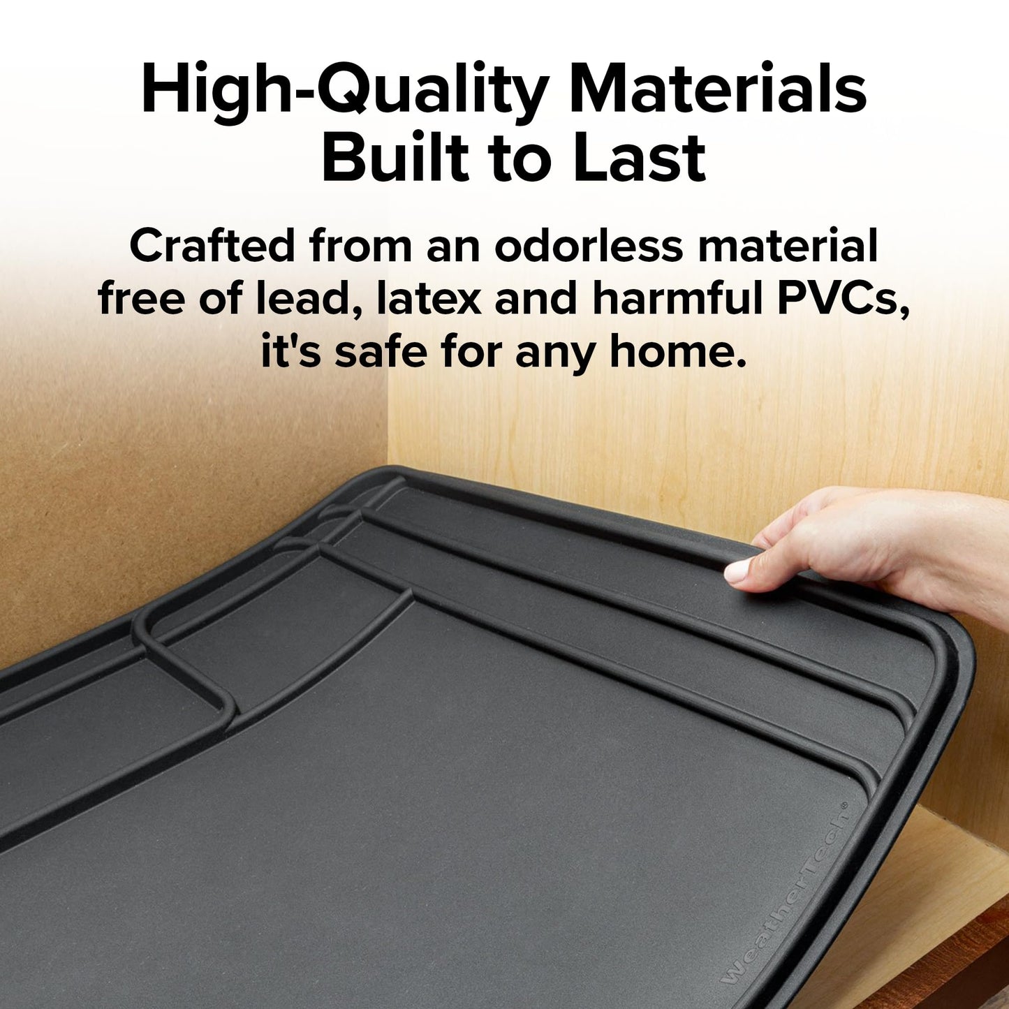 WeatherTech SinkMat – Waterproof Under Sink Liner Mat for Kitchen Bathroom – 28” x 19” Inches - Durable, Flexible Tray – Home undersink Organizer Must Haves, Tan