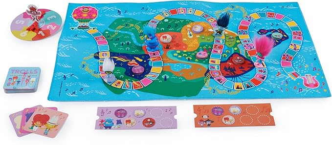 Spin Master Games Trolls World Tour Cooperative Strategy Board Game for Families and Kids Ages 5 and up
