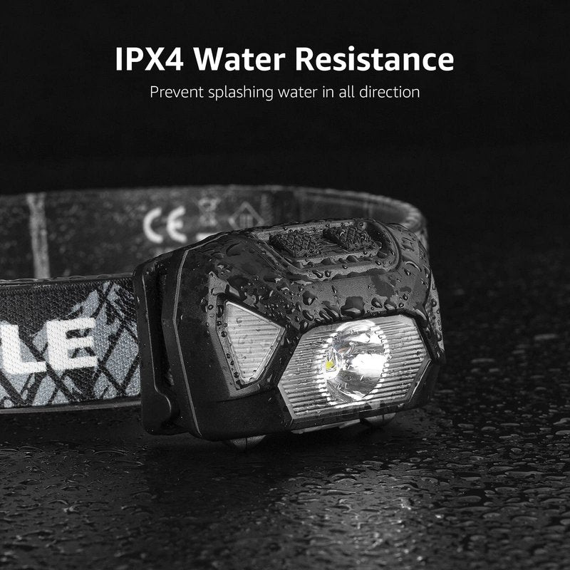 Lepro LE Headlamp Rechargeable, LED Head Lamp with 6 Modes for Camping & Hiking Gear Essentials, IPX4 Waterproof High Lumen Bright Headlight Flashlights with Adjustable Headband, USB Cable Include