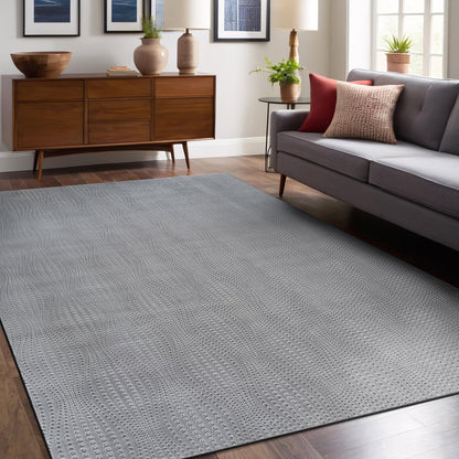 Luul Home Modern Gray Non Slip Rug Solid 8x10 Non Skid Soft Rubber Back Area Rugs for Living Room Kitchen Bedroom Bathroom Dining Room Easy Cleaning Stain Resistant Non Shedding Carpet 8 x 10