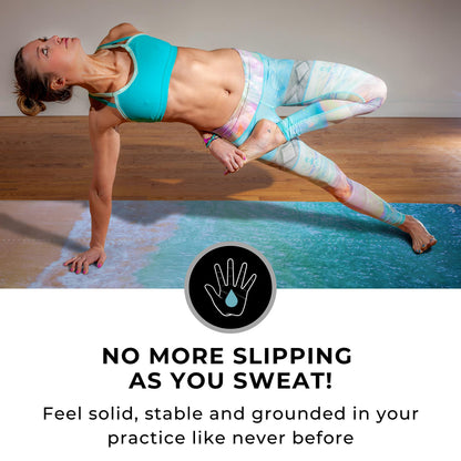Plyopic. All In One Yoga Mat | Luxury Sweat-Grip Mat/Towel Combo | Ideal for Yoga, Hot Yoga, Bikram, Pilates, Workout & Exercise | Eco-Friendly Natural Rubber