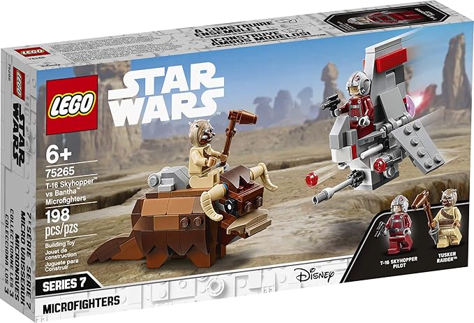 LEGO Star Wars: A New Hope T-16 Skyhopper vs Bantha Microfighters 75265 Collectible Toy Building Kit for Kids New 2020 (198 Pieces)