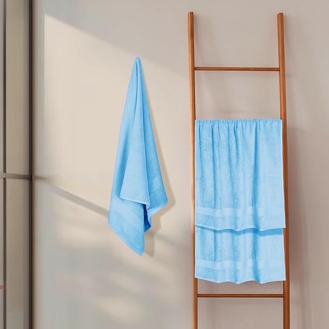 GLAMBURG Premium Cotton 4 Pack Bath Towel Set