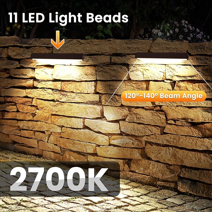 ZZXX 8 Inch 5W LED Hardscape Lighting 2700K Retaining Wall Lights 12-24V Low Voltage Step Light with Photocell Sensor IP68 Waterproof Paver Lights Outdoor for Deck Fence Patio Walls Stairs,8 Pack