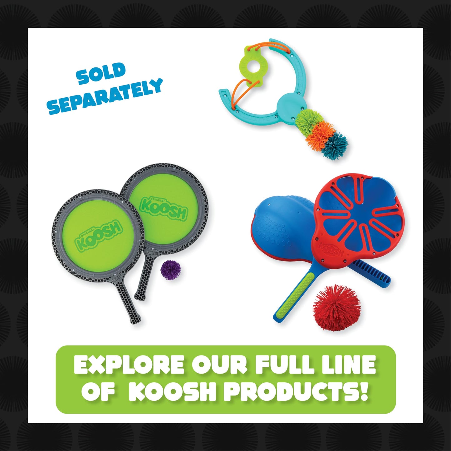 Koosh MINI Balls, Mini Variety 3 Pack - Beach Outdoor Games for Adults and Family, Fidget Toys, Koosh Balls, Screen-Free, Ages 3+