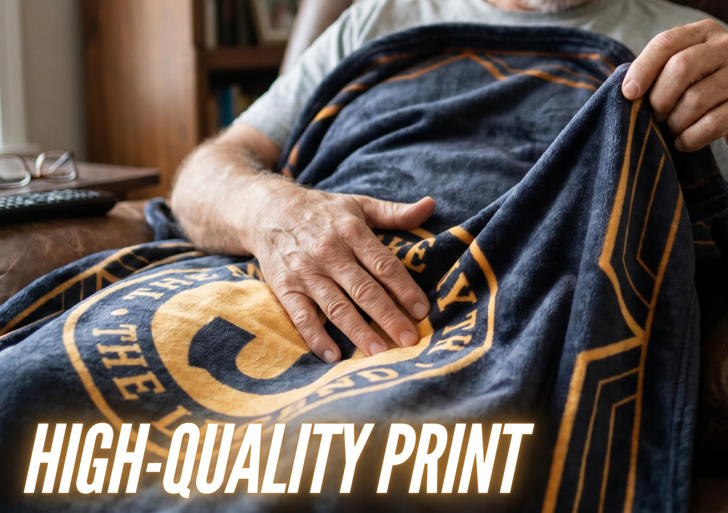 InnoBeta Gifts for Men, Initial Mens Gifts for Him, Birthday Gift Ideas, Mens Blanket, 300gsm Flannel Throw Blanket Gift for Dad, Grandpa, Husband, 50"x 65", B
