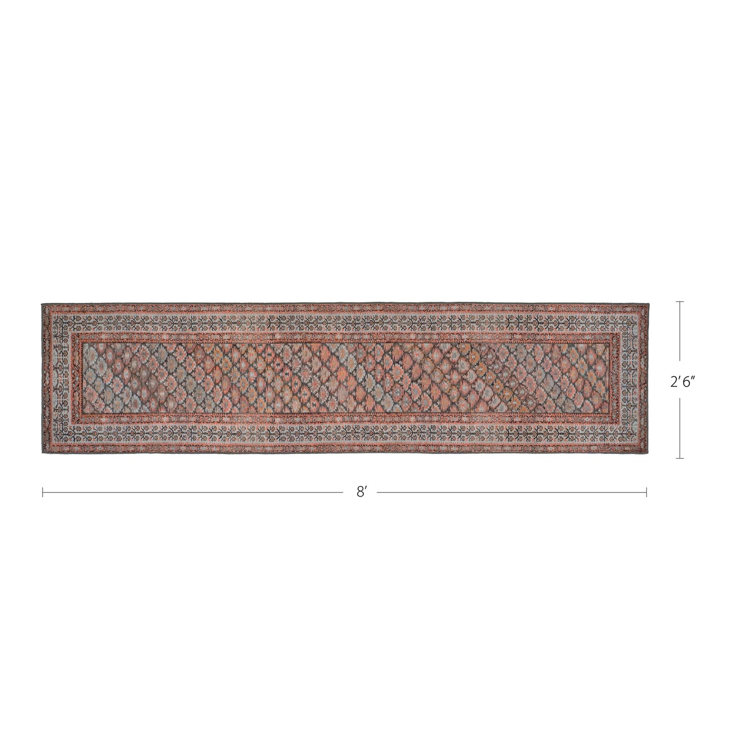 KNOTTING MATTERS Knot in Line 2’6” x 8’ Runner Rug – Warm Taupe & Clay Heritage Flatweave, Low-Pile – Easy Clean Runner Rug – Perfect for Hallway, Kitchen, Entryway – Pet & Kid Friendly