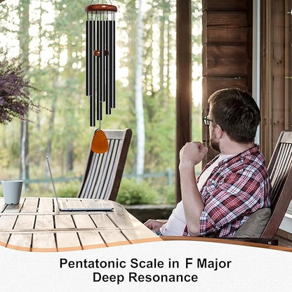 Wind Chime for Outside Deep Tone, 42 inch Large Wind Chimes, 6 Heavy Duty Tubes Aluminium Metal Extra Large Wind Chimes, Decoration for Garden, Patio, Yard, Gift for Mother's Day(Waterdrop)