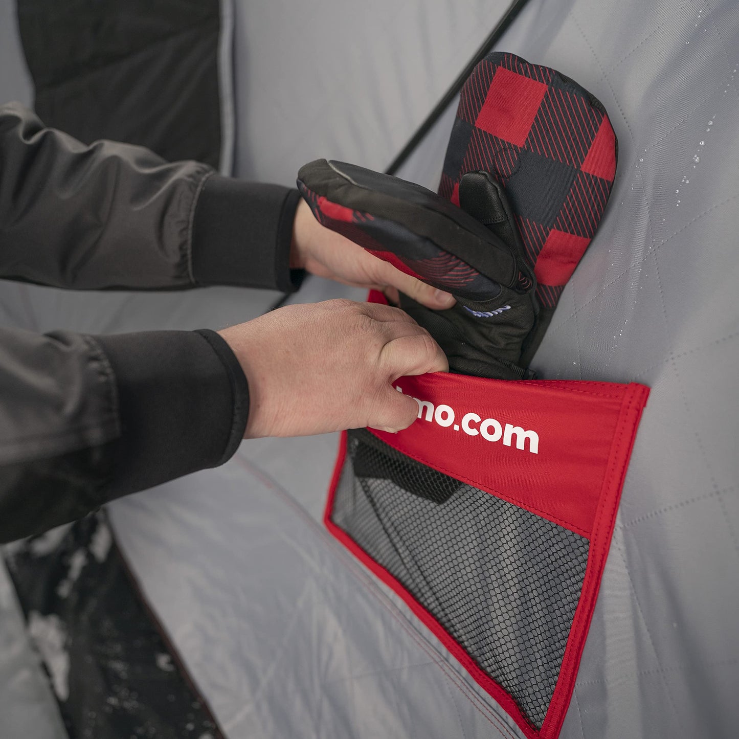 Eskimo Outbreak™ 350XD, Pop-Up Portable Shelter, Red/Black, 3-4 Person, 40350 , 126" x 126"