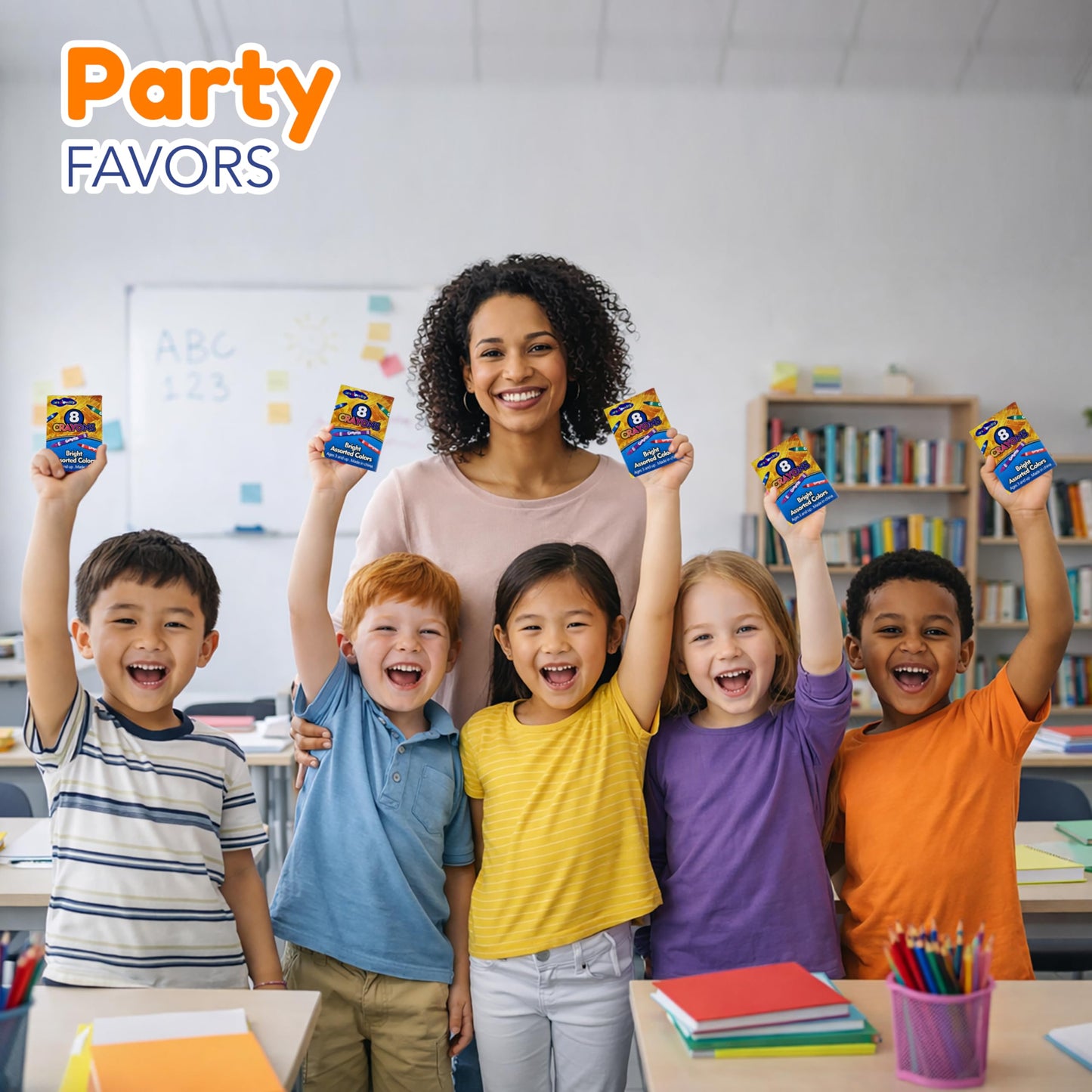 4E's Novelty 48 Boxes of 8-Packs Bulk Crayons for Kids, Classroom Crayons Bulk Teachers Supplies, School Supplies, Restaurants, Birthday Party Favors Non-Toxic (48 of 8-Packs)