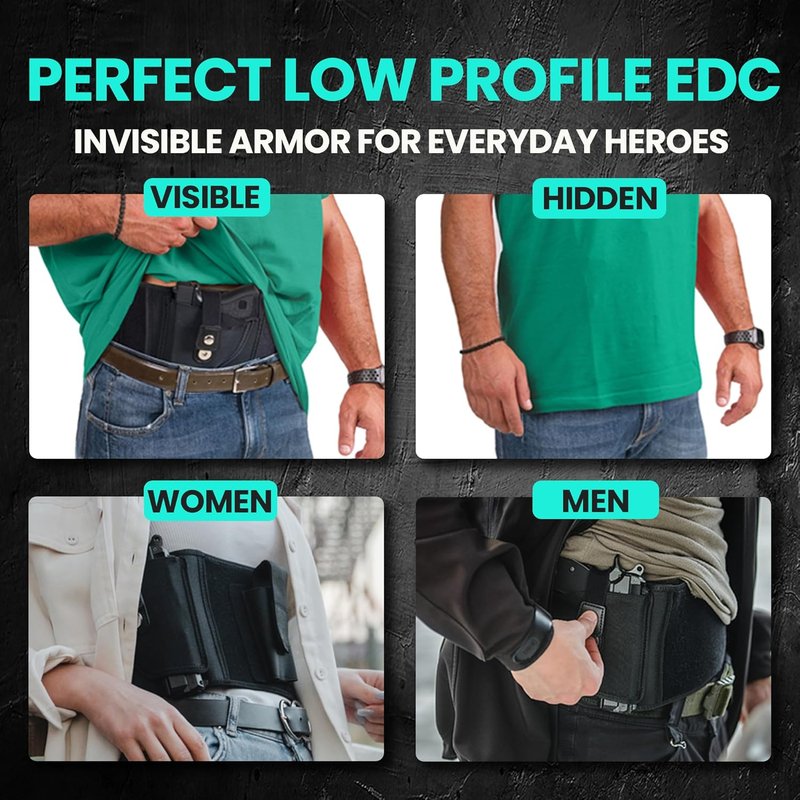 Belly Band Holster for Deep Concealment - Military-Grade Durability & Extra-Wide Comfort | Fits 99% of Handguns