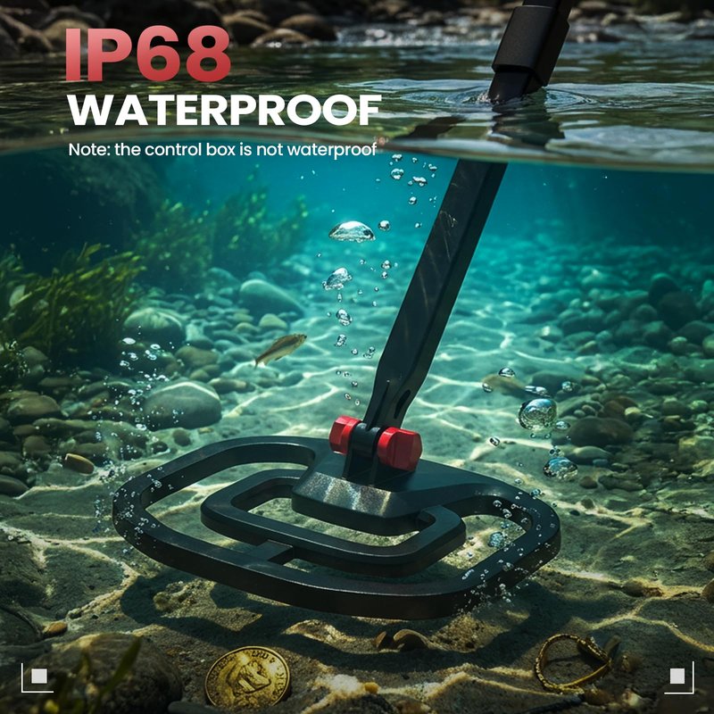 PANCKY High Accuracy Metal Detector for Adults – Collapsible, Lightweight & IP68 Waterproof Search Coil with 10.55” Large Coil, 5 Modes & Backlit LCD, Gold & Relic Detector Kit, PK1098