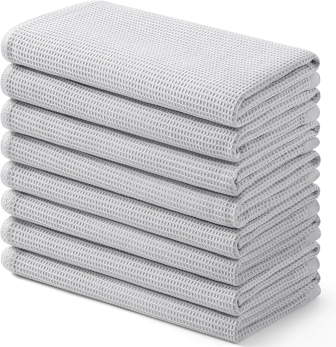 Homaxy 100% Cotton Waffle Weave Kitchen Towels