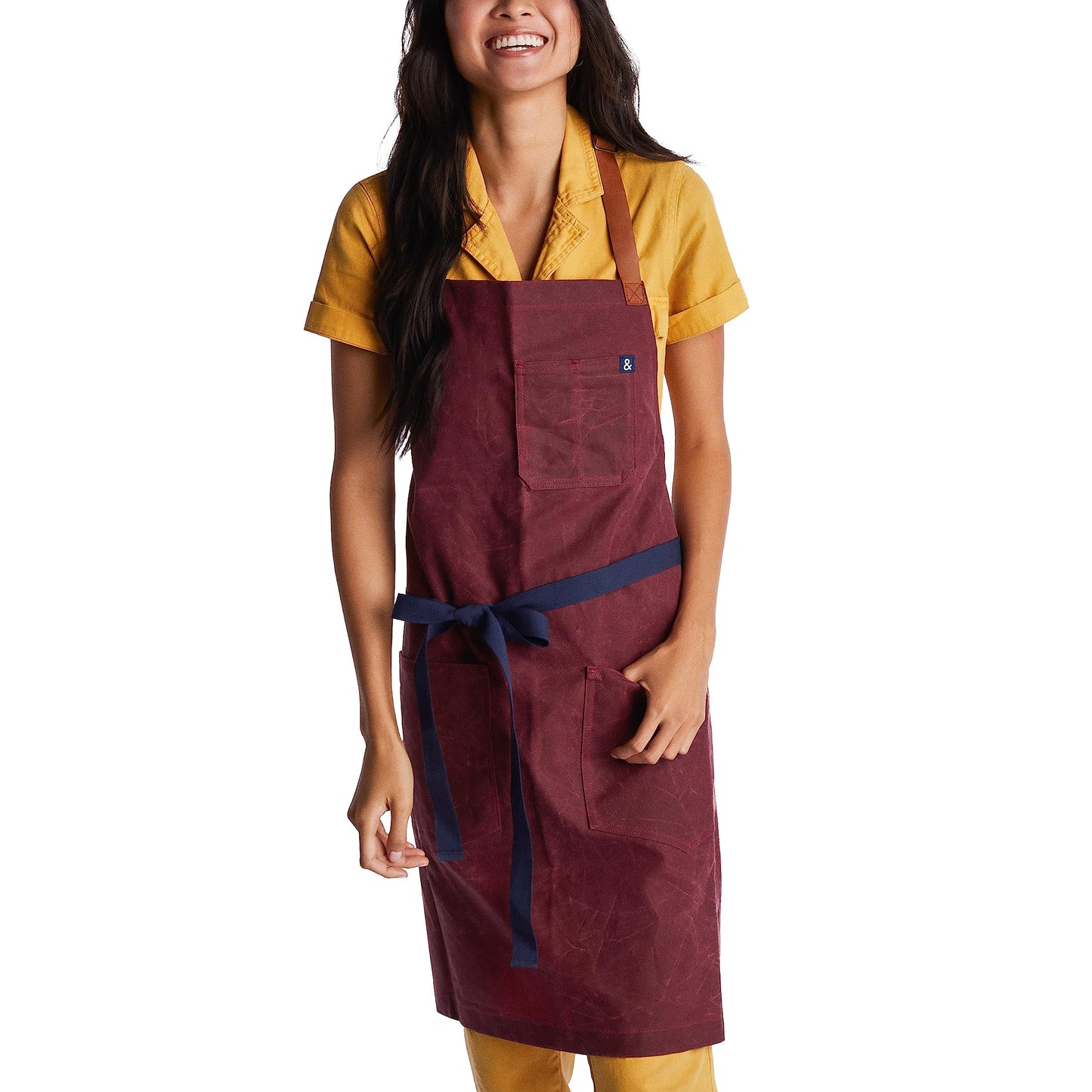 hedley & bennett Waxman Apron - 100% Cotton, Water Resistant, Heavy Duty Waxed Canvas Apron with Pockets & Adjustable Strap for Grilling, Baking, BBQ, Cooking - Professional Chef Apron - Napa Valley