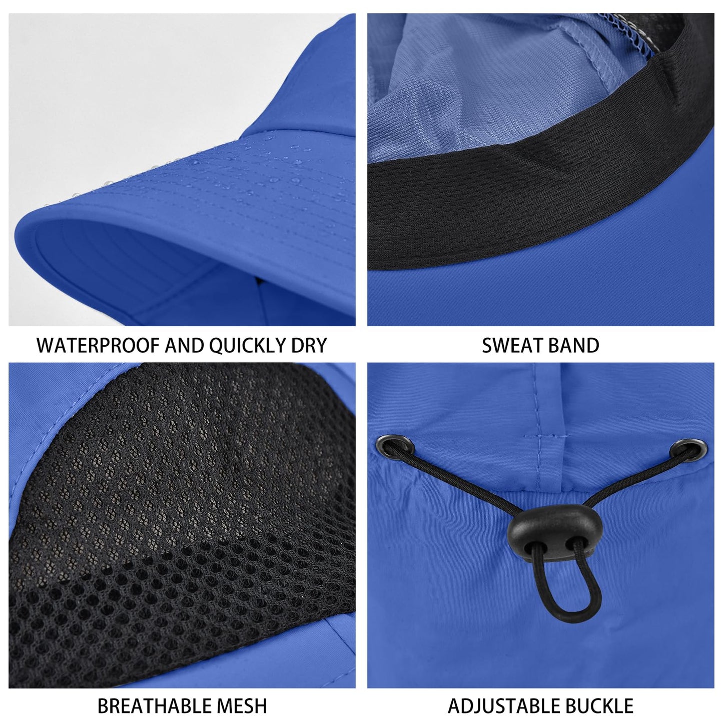 Sun Hat for Men Women with Neck Flap,UPF 50+ UV Protective Hiking Fishing Hats,Wide Brim Sun Hat for Women&Men