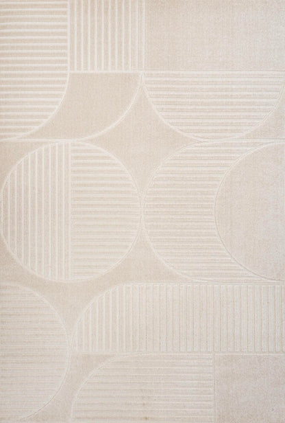 JONATHAN Y Nordby High-Low Arch Striped Ivory/Cream Indoor/Outdoor Area Rug, 8x10, Modern, Contemporary, Geometric, Bohemian, Bedroom, Kitchen, Living Room,Non Shedding (SCN104B-8)