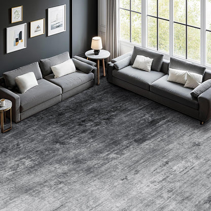 LIANLAM Washable Rug 8x10 Area Rugs for Living Room - Stain Resistant Non-Slip Backing Boho Rug for Bedroom,Durable & Ultra-Thin Vintage Large Area Rug(8x10,Gray)