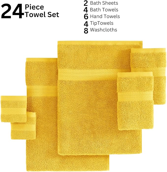LANE LINEN 100% Cotton Bath Towels Set