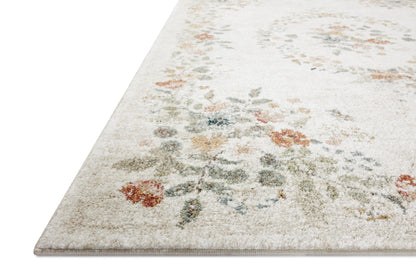Loloi Rifle Paper Co. Laurel Collection LAU-01 Cream 6'-6" x 9'-2" Area Rug