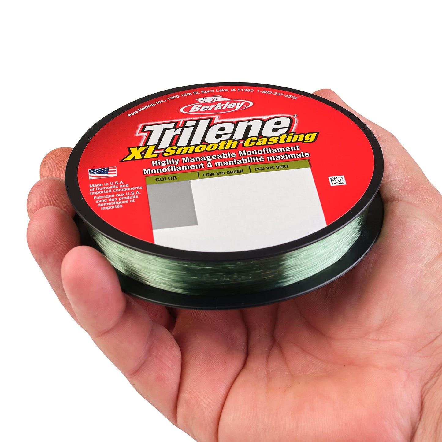 Berkley Trilene® XL®, Low-Vis Green, 20lb | 9kg, 270yd | 246m Monofilament Fishing Line, Suitable for Freshwater Environments