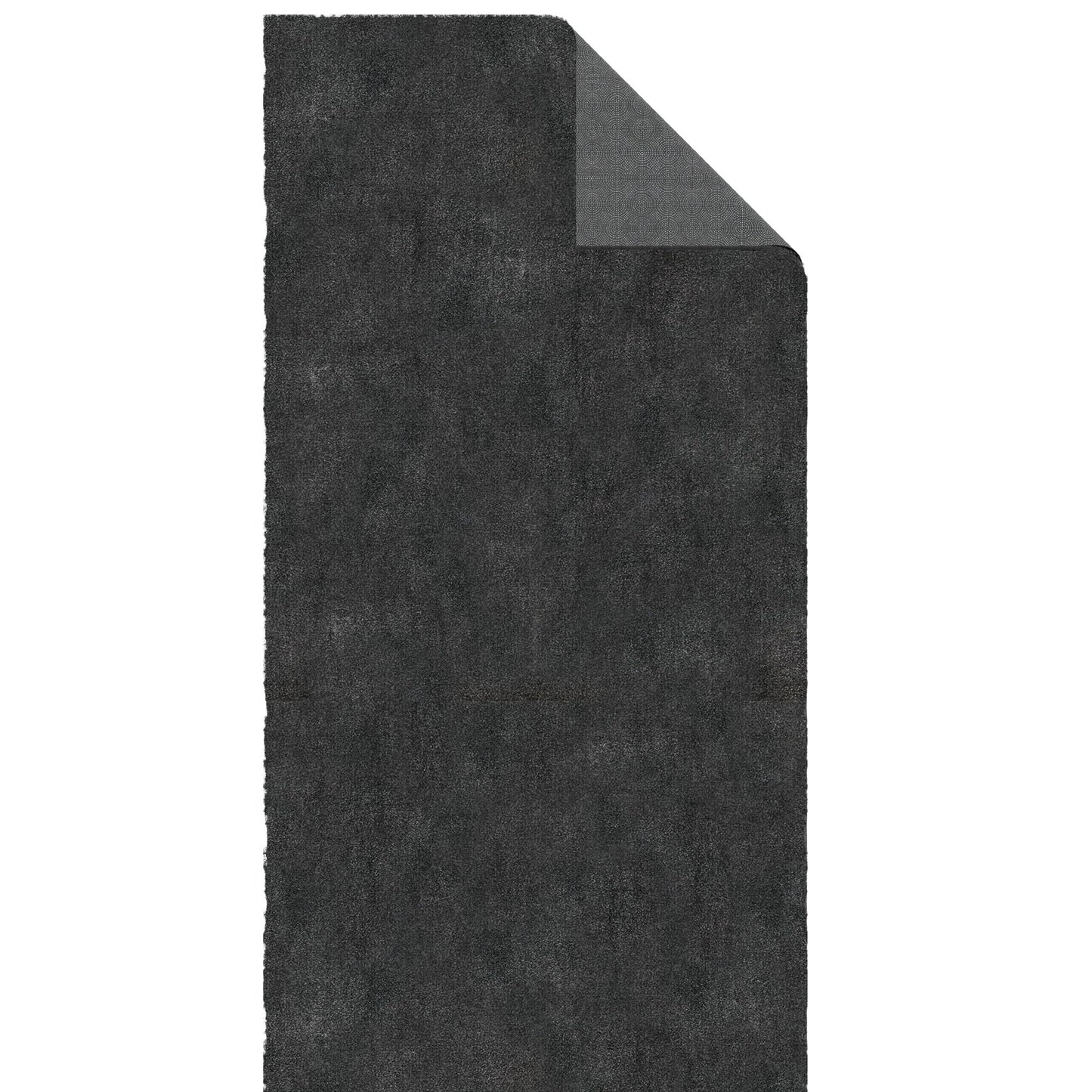 Ottomanson Shag Aisle Runner Rug 2'7" x 22' – Soft Non-Slip Plush Rug, Dense Pile Carpet for Hallways, Events, Churches & Extra-Long Indoor Spaces, Charcoal