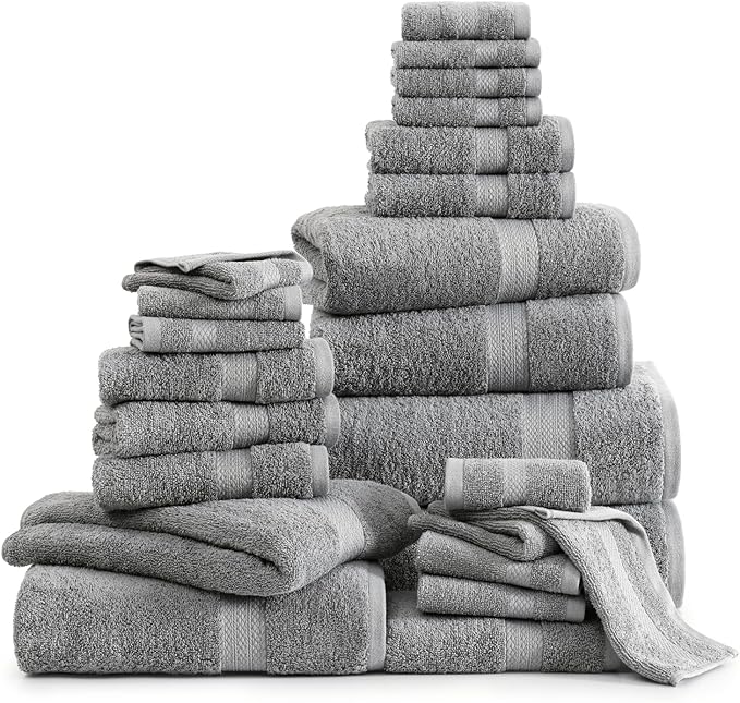 LANE LINEN Luxury 24 PCs Bath Towels Set