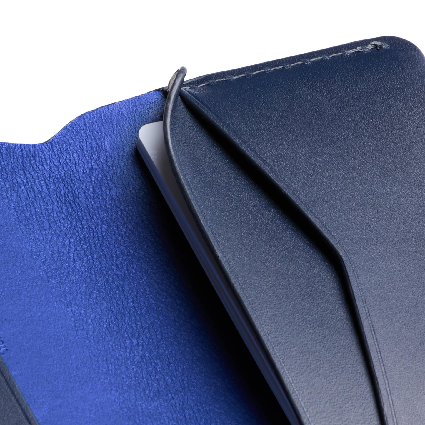 Bellroy Under Cover (slimline leather card wallet/holder with card storage, quick access slot, plus space for folded bills) - Navy