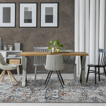 LUXE WEAVERS Vintage Floral Gray Area Rug 4x5 Area Rug