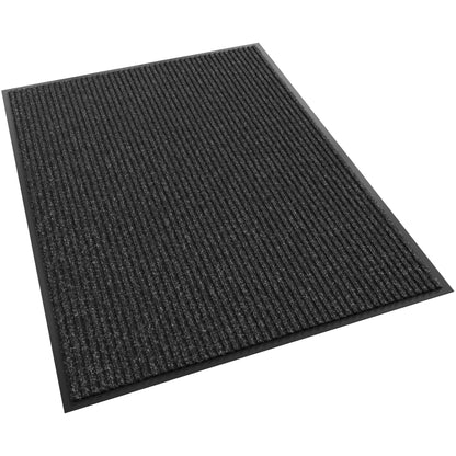 Futurwit Front Door Mat, 48" x 36" Heavy Duty Indoor Outdoor Doormat, Non-Slip Welcome Mats for Entryway, Rubber Backing Low Profile Commercial Door Mats, Black Stripe