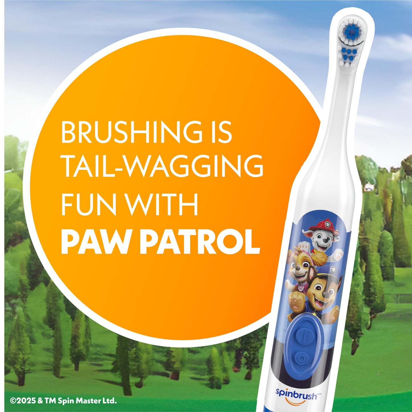 Spinbrush PAW Patrol Kid’s Electric Battery Toothbrush, Soft, 1 ct, Character May Vary