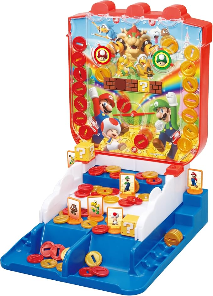 EPOCH Games Super Mario Lucky Coin Game - Tabletop Skill and Action Game for 1-2 Players - Collect Coins Win Prizes and Have Fun!
