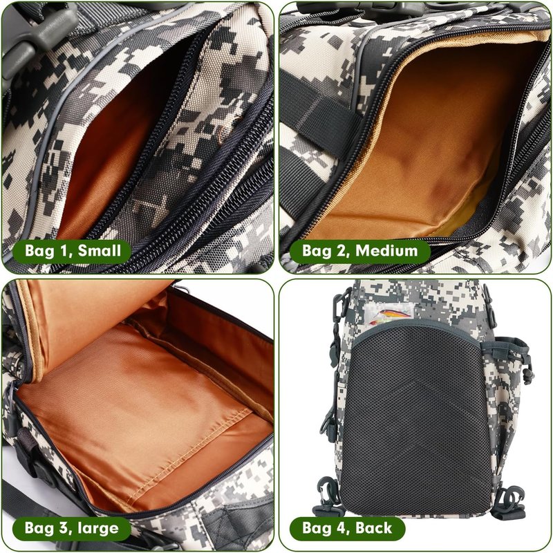 Fishing Backpack with Tackle Box - Compact Fishing Tackle Bag with Rod Holder | Ideal for Outdoor Sports