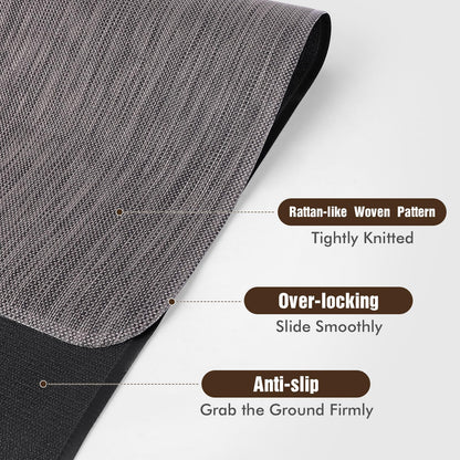 Blvornl Office Chair Mat for Hardwood Floor, 45"x 53" Desk Chair Mat for Hard Wood and Tile Floor, Large Anti-Slip Hard Floor Protector Rolling Chair Mat, PVC Mat Desk Rug for Office Home, Dark Grey