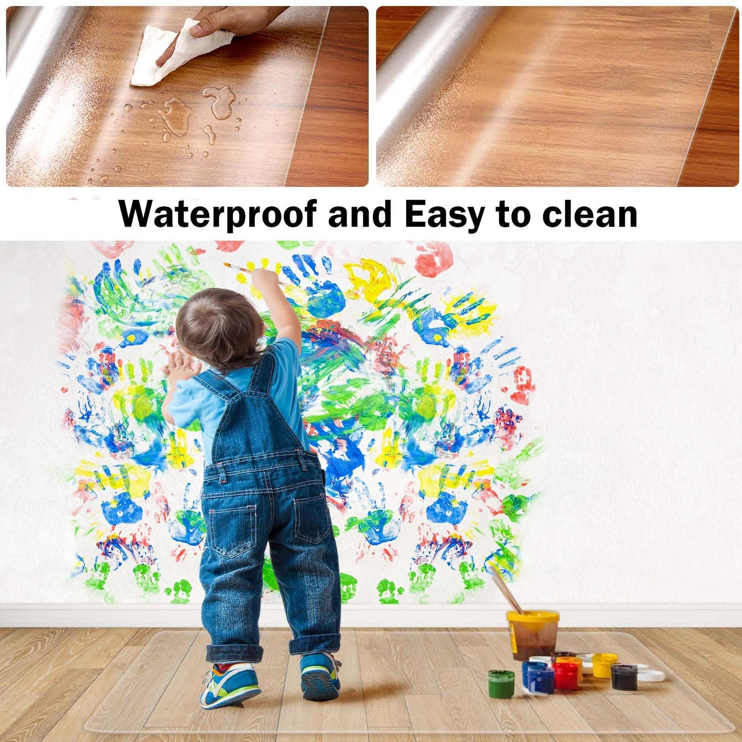 Clear Chair Mat for Hardwood Floors 36"x48" - Office Desk Chair Mat Protector Easy Glide for Rolling Chairs, Home & Computer Use