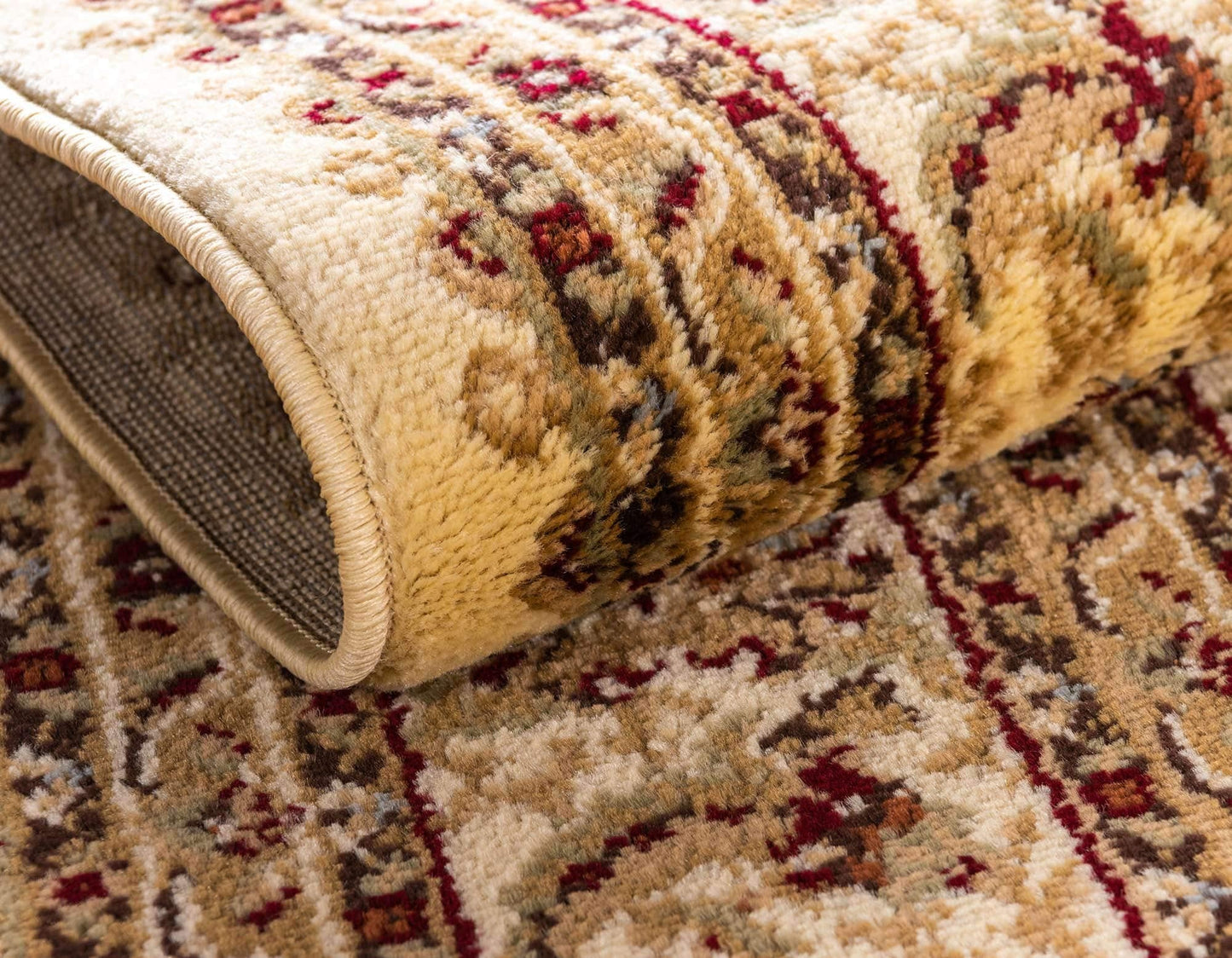 Unique Loom Voyage Collection Traditional Oriental Classic Intricate Design Area Rug (10' 0 x 13' 0 Rectangular, Ivory/Gold)