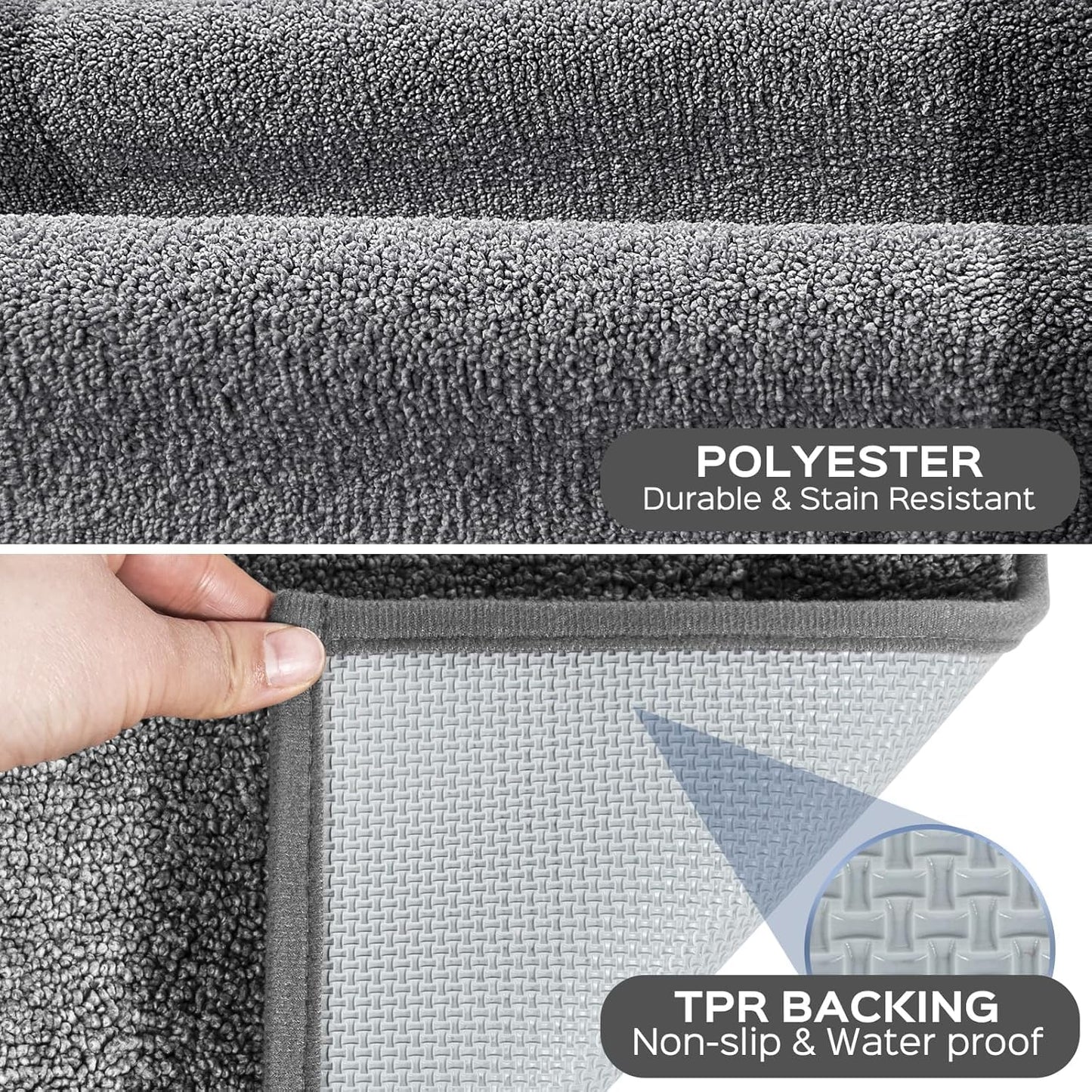DOMUSTEX Washable Area Rug 48" x 72", Non Slip Kitchen Rug for Floor, Absorbent Entrance Runner Rug for Bedroom, Living Room, (Roll Packing)