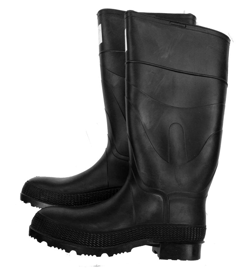 Herco 16" Black Rubber Steel Toe Rain Work Boots - Men's Waterproof Size 11