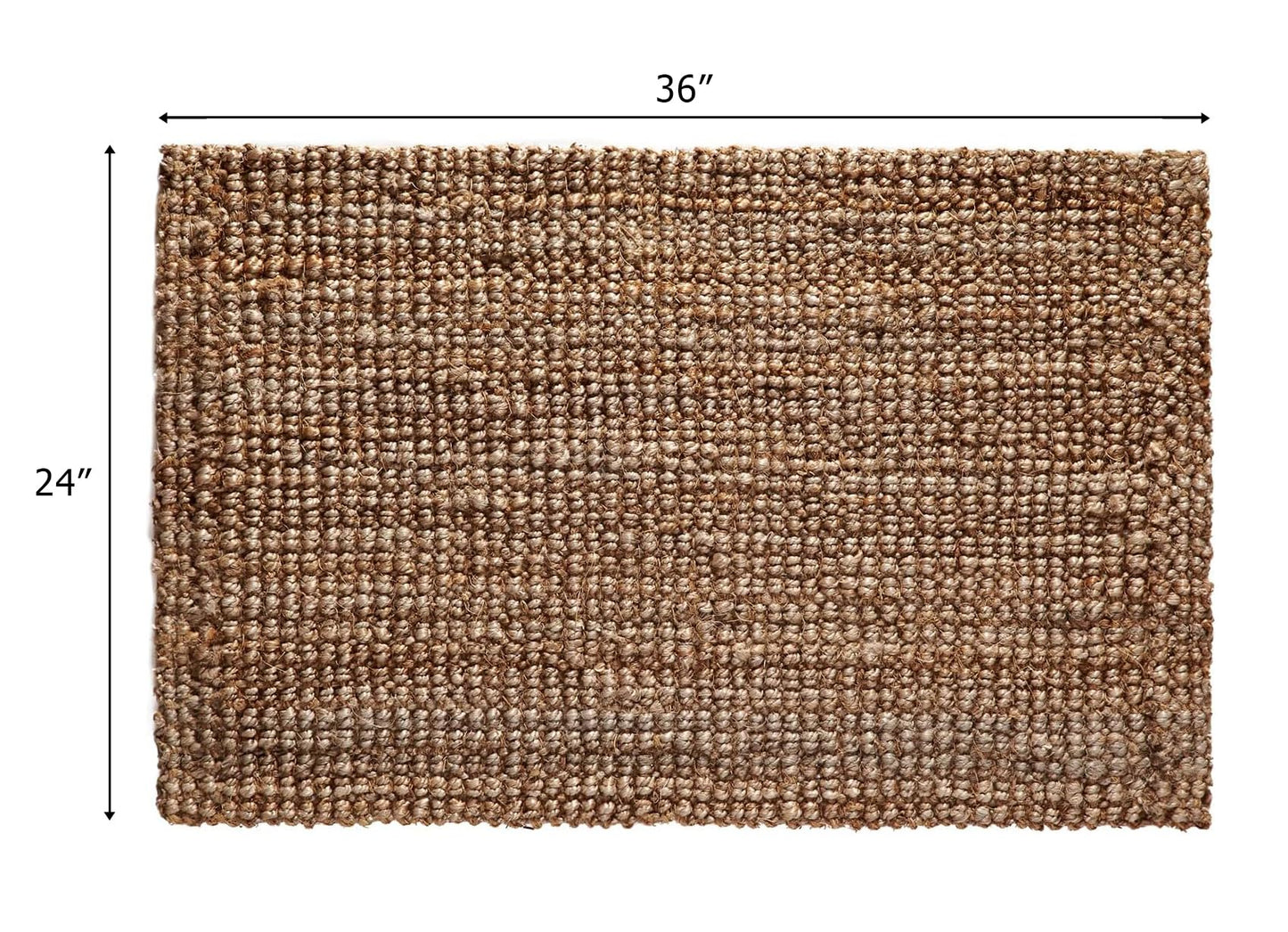 IRONGATE Jute Handspun Area Rug - Premium Jute Handwoven Reversible Chunky Textured Tan Beige Neutral Throw Accent Rug Carpet - Rustic Farmhouse Living Room Bedroom Den Study Décor -24" x 36" Natural