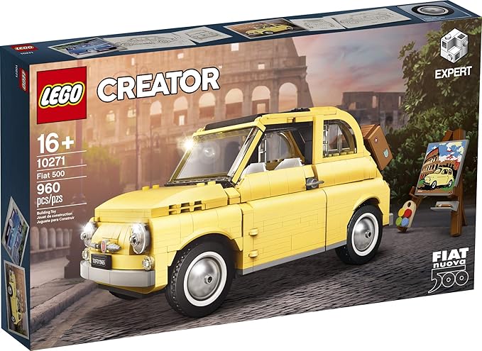 LEGO Creator Expert Fiat 500 10271 Toy Car Building Set for Adults and Fans of Model Kits Sets Idea (960 Pieces)