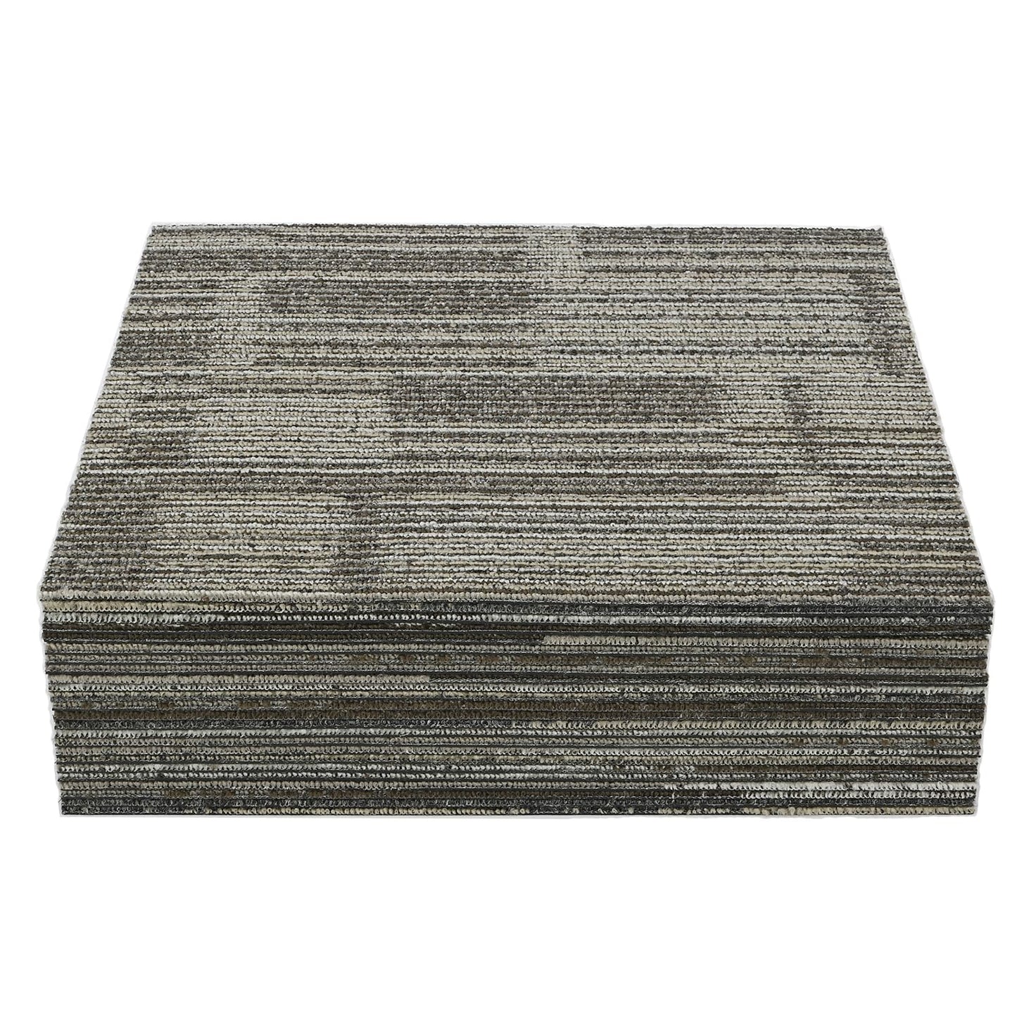 uyoyous 24 Pcs Commercial Carpet Tiles, 20'' x 20'' Twill Jacquard Carpet Squares with Non-Slip Backing, 64.58 Sq Ft Reusable Carpet Floor Tiles with Stickers for Home Office