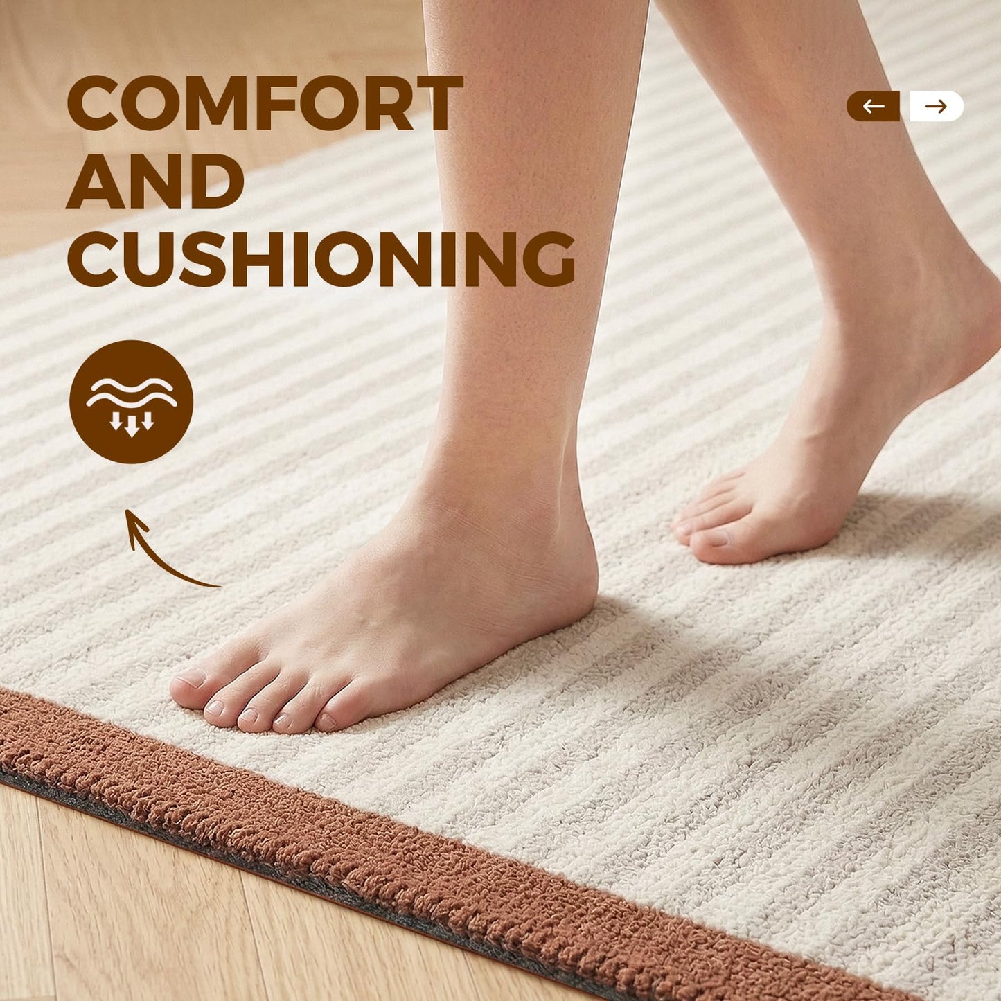 Rug Pad 4 x 6 Ft Non-Slip, Felt and Natural Rubber Backing, 1/4" Thick, Cushioned Gripper Pads, Keep Rugs in Place, Carpet Runners, Protective Padding Under Area Rugs, Hardwood Floors Protection
