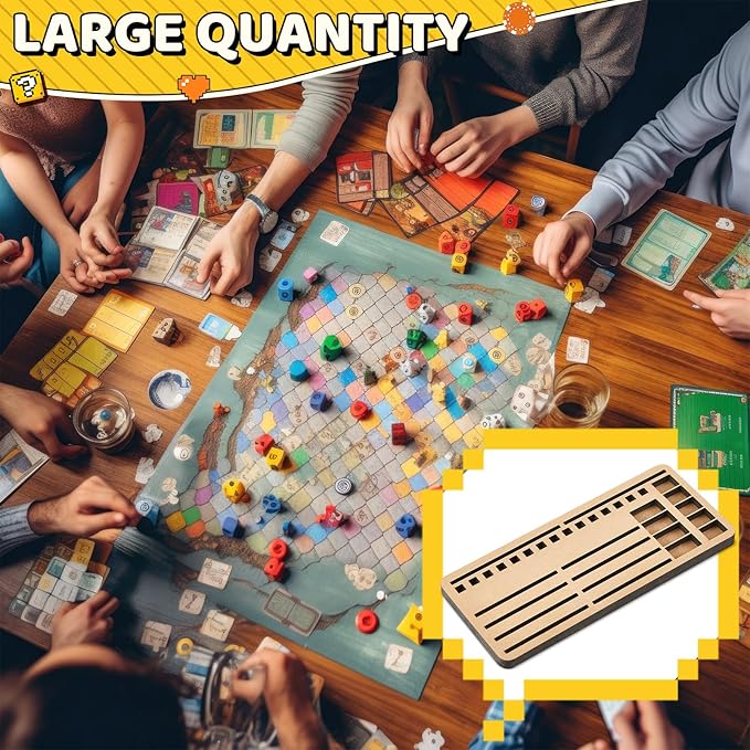 4 Pcs Game Piece Holders Compatible with Catan Board Game Card Tray Organizer