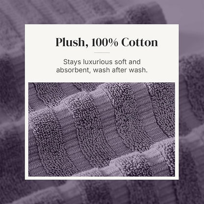 Modern Threads Organic Vines 6-Piece 100% Cotton Towel Set – Yarn Dyed Jacquard