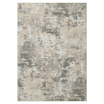 ROYHOME Modern Abstract Area Rug 9x12 Non Slip Non Shedding Rug Low Pile Stain Resistant for Bedroom Living Room,Grey Yellow