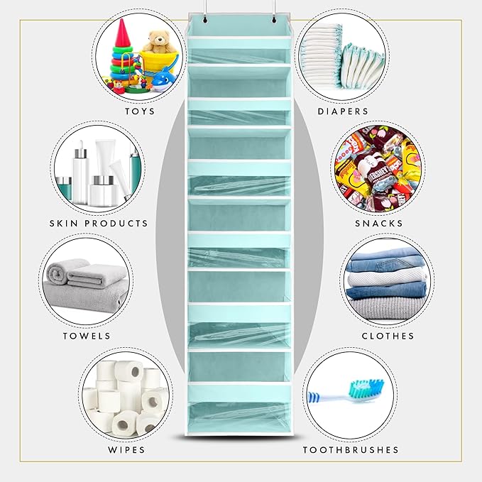 HOMELUX THEORY UPGRADED 6 Tiers Over The Door Organizer Hanging