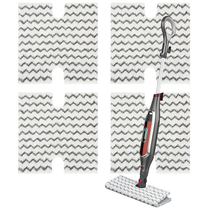 4 Pack Steam Mop Pads Replacement for Shark Lift-Away Pro & Shark Genius Mop System Pocket Mop S3973 S3973D S3973WM S5001 S5002Q S5003A S5004 S5004W S6001W S6001WM S6002 S6002C S6003D S6003W