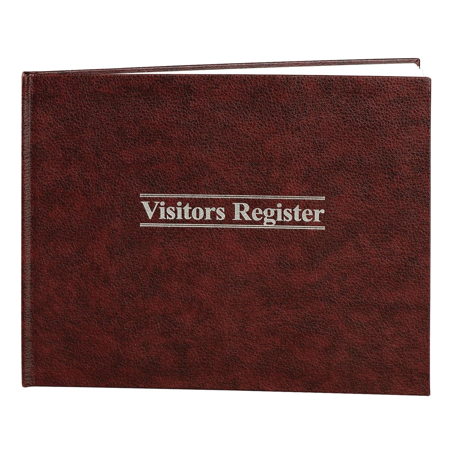 Wilson Jones S490 Visitor Register Book, Red Hardcover, 112 Ruled Pages, 8 1/2 x 11
