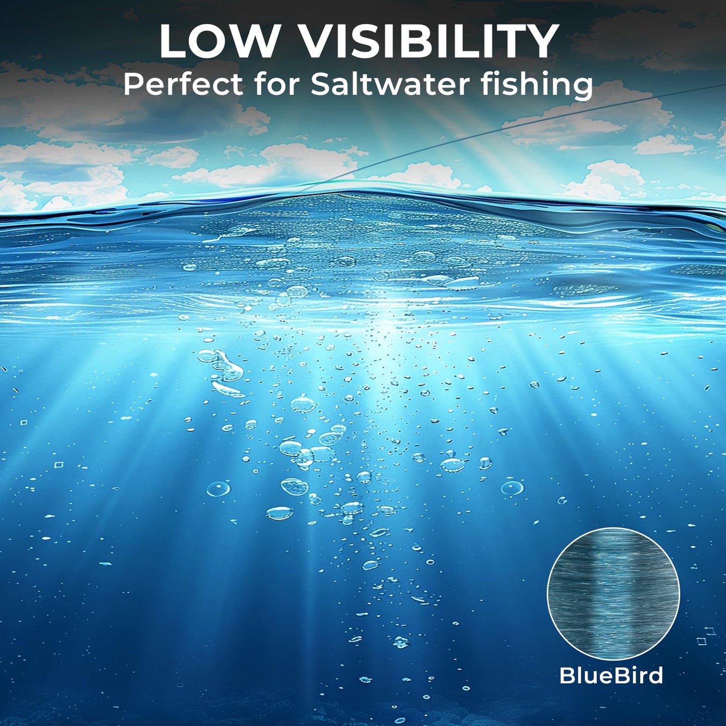 KastKing Destron Essential Monofilament Fishing Line, Bluebird, 30LB, 600 yds