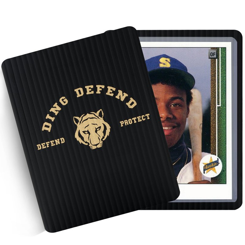 Ding Defend 110 Pack Trading Card Protectors - Hard Plastic Slab - Tiger Design - 3.5 x 4.5 Inches